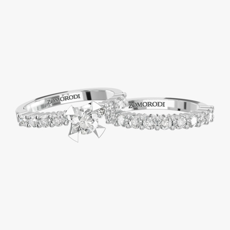 Ten Stones Bridal Set (Round Brilliant Cut)